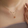 Golden Drift Diamond Necklace,,hi-res view 2