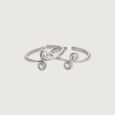 Curvy Chic Silver Toe Ring,,hi-res view 4