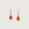 Solar Glow Carnelian Hoop Earrings,,hi-res view 5