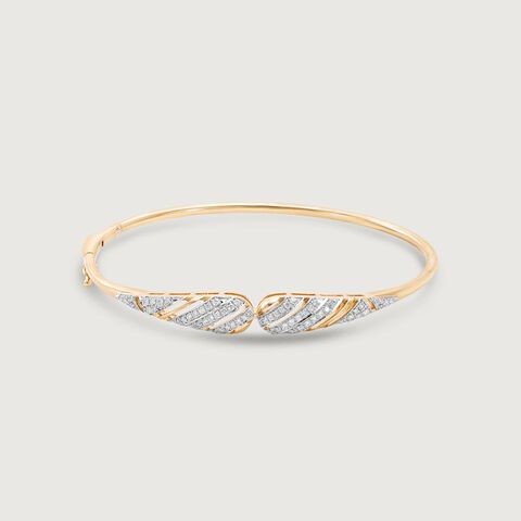 Graceful Drift Diamond Bangle