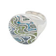 Capture The Ocean In A Silver Ring,,hi-res view 3