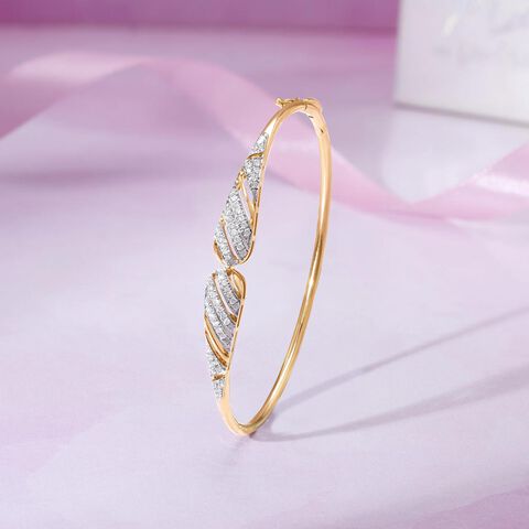 Graceful Drift Diamond Bangle