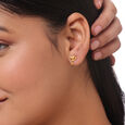 Bubbling Heart 14KT Gold Stud Earring for her,,hi-res view 2