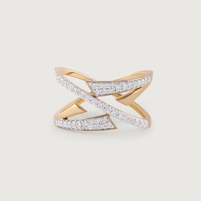 Disco Pulse Gold & Diamond Finger Ring,,hi-res image number null