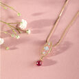 Disco Shine Diamond & Ruby Pendant,,hi-res view 1