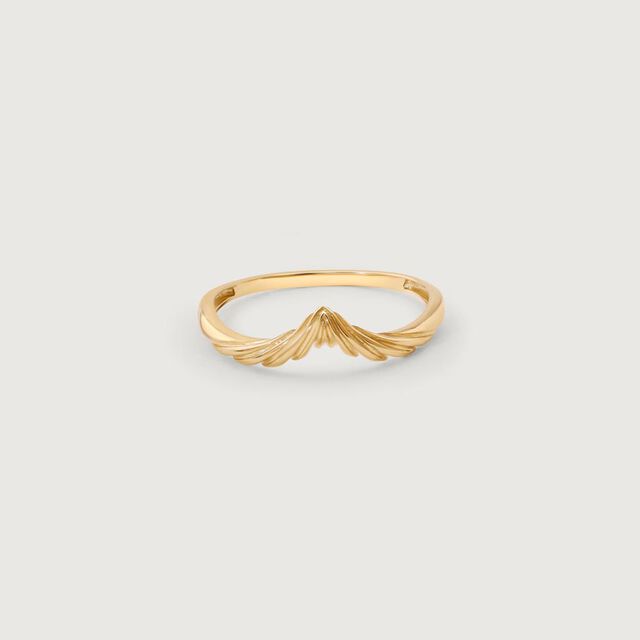 Wavy Charm Gold Ring,,hi-res image number null
