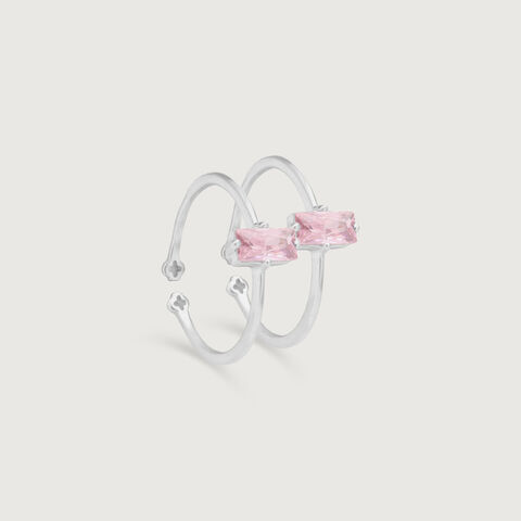 Pretty Blush Silver Toe Rings