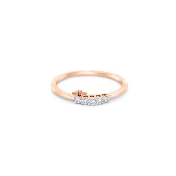 14 KT Rose Gold Pretty Diamond Ring