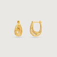 Radiant Filigree Gold Hoop Earrings,,hi-res view 4