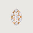 Lattice Sparkle Gold and Diamond Nose Pin,,hi-res view 3