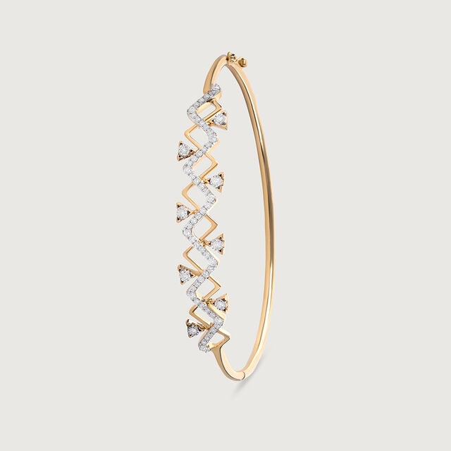Lippan Sparkle Gold & Diamond Bangle,,hi-res image number null