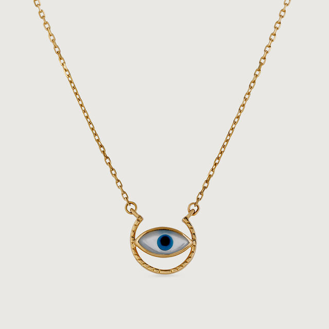 Celestial Vision Evil Eye Gold Pendant with Chain,,hi-res image number null