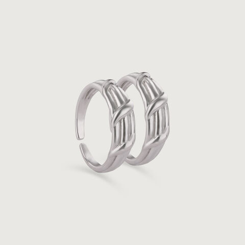 Twist Play Silver Toe Ring