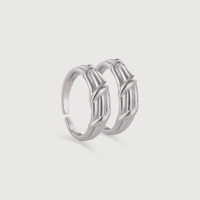 Twist Play Silver Toe Ring,,hi-res image number null