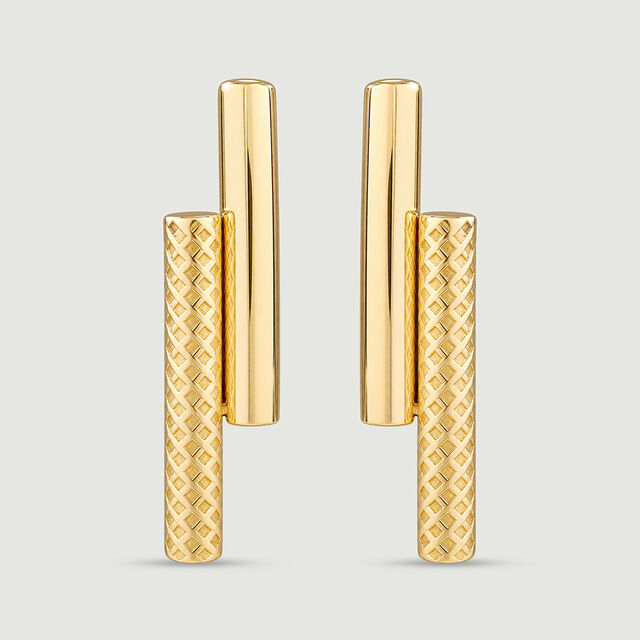 Tactile Linear Gold Stud Earrings,,hi-res image number null