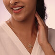 Blooming Radiance 14 Kt Gold & Diamond Pendant,,hi-res view 2