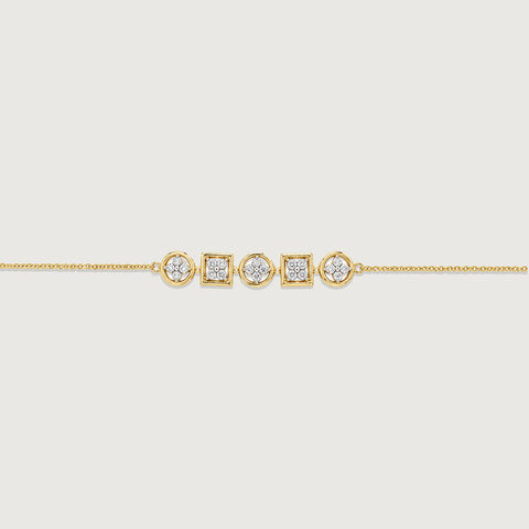 Geometric Rhythm Diamond Bracelet