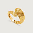 Sunrise Stripes 18KT Gold Finger Ring,,hi-res view 3