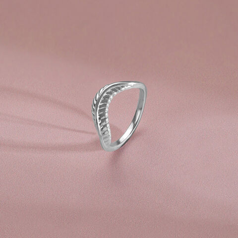 Chic Textured Silver Ring