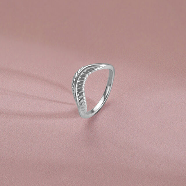Chic Textured Silver Ring,,hi-res image number null
