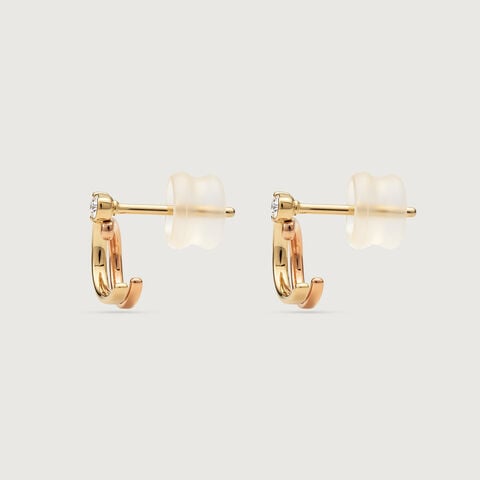 Fluid Layered Diamond Hoop Earrings