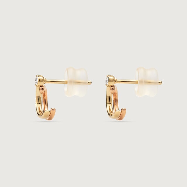 Fluid Layered Diamond Hoop Earrings,,hi-res image number null