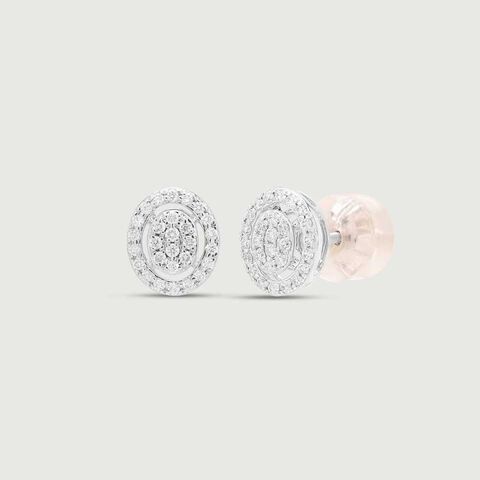 Dazzling Oval Diamond Stud Earrings