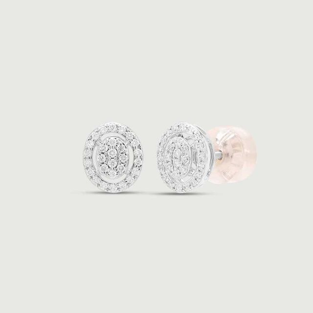 Dazzling Oval Diamond Stud Earrings,,hi-res image number null