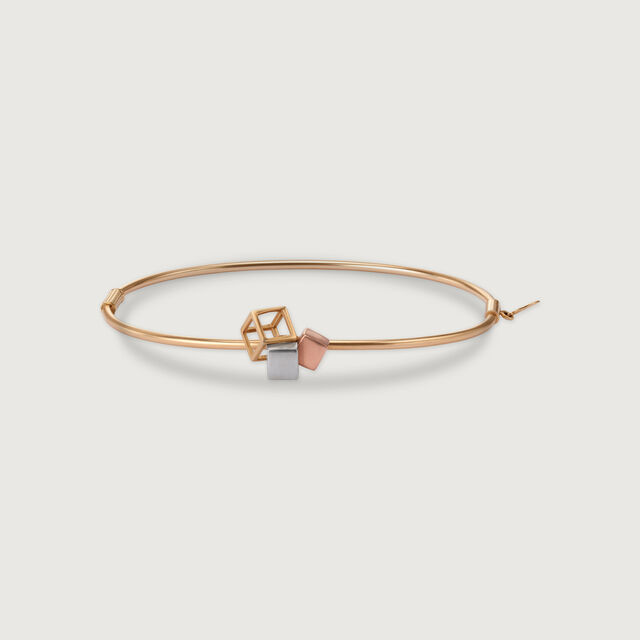 14KT Yellow-White-Rose Gold Bangle,,hi-res image number null