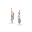 14kt White And Rose Gold Diamond Stud Earrings,,hi-res view 1