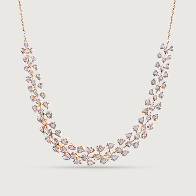 Dazzling Teardrop Gold & Diamond Necklace,,hi-res image number null