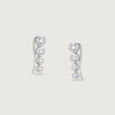Radiant Line Silver Drop Earrings,,hi-res view 3