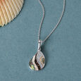 Mother of Pearl Wave Silver Pendant,,hi-res view 1