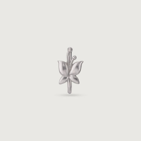 Whimsical Bloom Silver Nose Pin