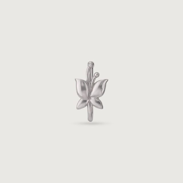 Whimsical Bloom Silver Nose Pin,,hi-res image number null