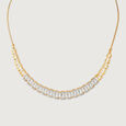 Chic Statement Gold & Diamond Necklace,,hi-res view 3