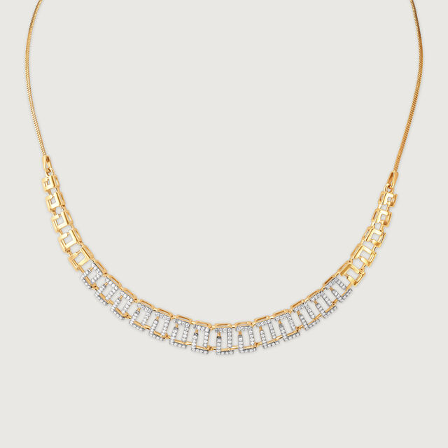 Chic Statement Gold & Diamond Necklace,,hi-res image number null