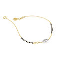14KT Yellow Gold Evil Eye Mangalsutra Bracelet,,hi-res view 2