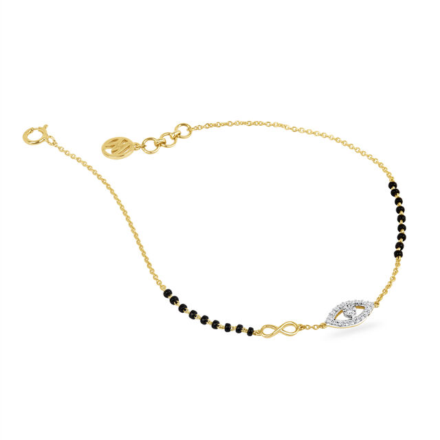 14KT Yellow Gold Evil Eye Mangalsutra Bracelet,,hi-res image number null