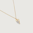 Golden Embrace 14 Kt Gold & Diamond Pendant with Chain,,hi-res view 4