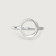 Subtle Halo Silver Ring,,hi-res view 4