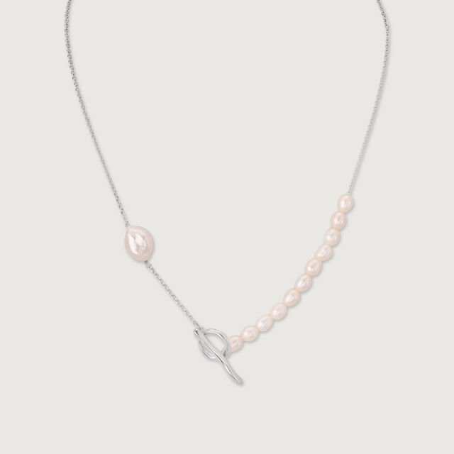Playful Chic Silver Necklace,,hi-res image number null
