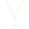14KT Yellow Gold Minimalistic Diamond Necklace,,hi-res view 2