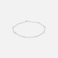 Polished Petite Single Silver Anklet,,hi-res view 2