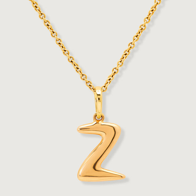 Letter Perfect 'Z' Gold Pendant,,hi-res image number null