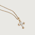 Trinity Cross Gold and Diamond Pendant,,hi-res view 4