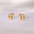Kitty Couture 18KT Gold Stud Earrings,,hi-res view 1