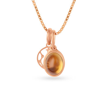 Mia Alluring 14kt Scorpio Birthstone Rose Gold Pendant
