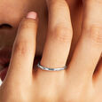 Chic Minimalist Silver Ring,,hi-res view 2