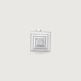 Layered Square Silver Cufflinks,,hi-res view 3